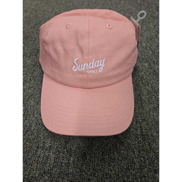 Sunday Golf Dad Hat –Coral Pink Adjustable – New - Picture 1 of 6